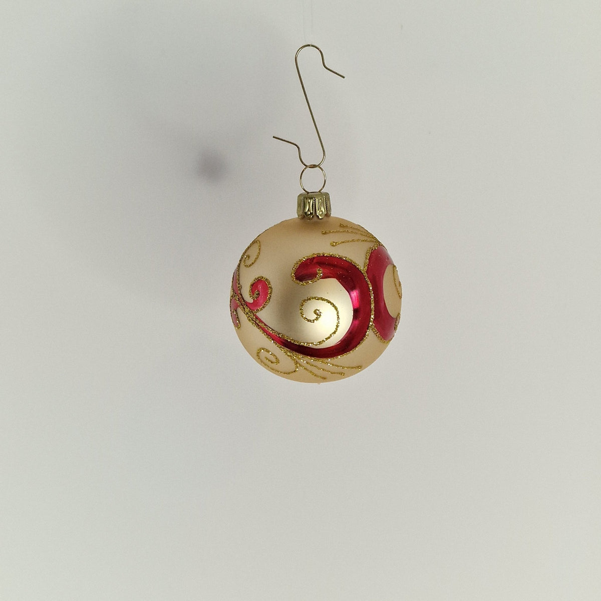 6cm, dekorerad champagne och röd - Julstämning.se