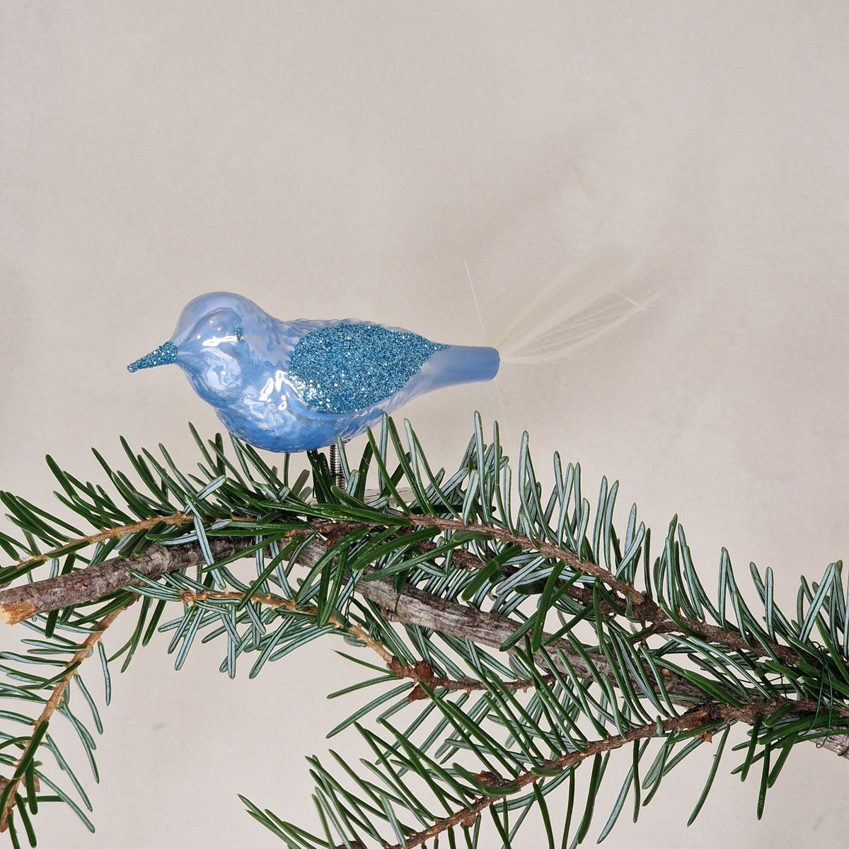 12cm puderblå, babyblå glansig - Julstämning.se