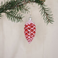 6cm klarröd kotte med glitter - Julstämning.se