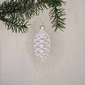 7cm klar kotte med vitt glitter - Julstämning.se