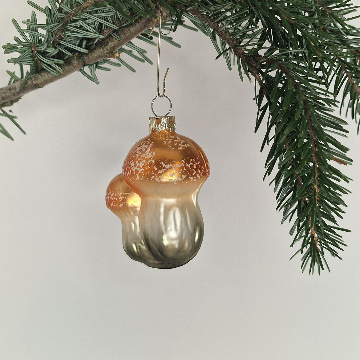 6cm brun hängande aprikos-koppar dubbelsvamp - Julstämning.se